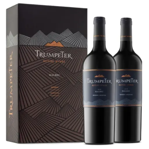 VINO TRUMPETER MALBEC CON ESTUCHE X2